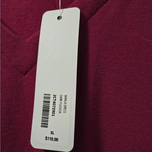 Soft Surroundings Size Medium Marla Dress in Dark Fuchsia - Picture 2 of 4